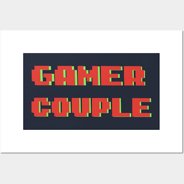 Gamer Couple - Red/Green Wall Art by The Nerd Couple